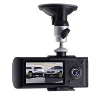 Dual camera car Black box with G-sensor and GPS and 2.7inch LCD screen