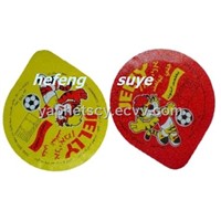 Embossed Aluminium foil lids with PP lacquer