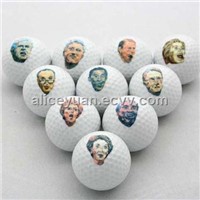 Golf Ball, 2-Piece, Practice Level, Famous Face Printing