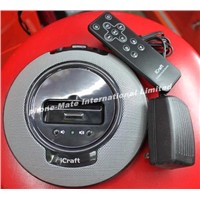 Icraft Dock Station Stereo Round Speaker with Remote Control