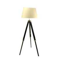 Large Size Wooden Tripod Lamp with Nylon Shade