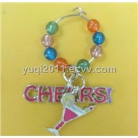 Letter Series drinking glass charm