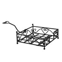 Metal Square Wire Rack Heart Decorated for Napkins