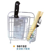 Multifunctional Metal Rack for Cutlery and Chopboard