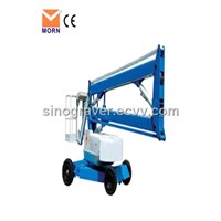 Self propelled articulated boom lift table