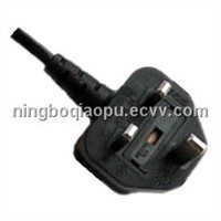UK plug 13A With Fuse|UK power cord|BS approval power cord|BS1363 power cord|uk fused power cord