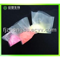 Water soluble bag for dyestuff