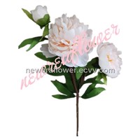 artificial flower for three heads silk penoy