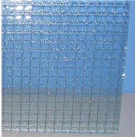 clear wired Nashiji patterned glass