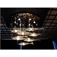 flying fish crystal pendant lamp ceiling light engineering lighting hotel light