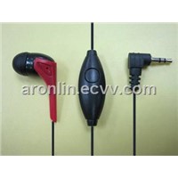 in ear type earphone handsfree red and black single ear