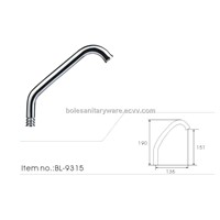 round brass faucet spout(BL-9315)
