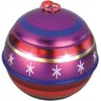 round christmas tin ball
