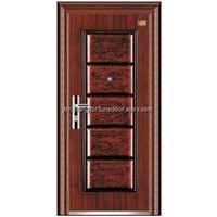 wood grain steel security door