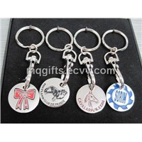 Metal trolley keyring