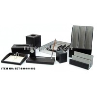 Faux leather stationery set