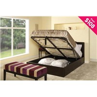 *promotional Bed* Double PU Leather Upholstered Storage Ottoman Bed