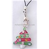 Christmas tree cell phone strap