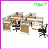 Melamine wooden office partition with glass screen,FX220