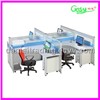 Most popular ,wood office workstation for 4 people