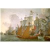Warship 1 boat painting, sea with boat painting