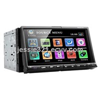on sales-2din 7 inch universal car dvd with GPS, Bluetooth,Ipod,RDS,slide down panel
