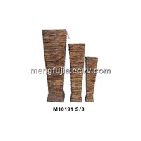 Rustic floor wicker vases (M10191S/3)
