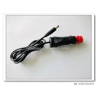 12 volt type car charger with red tip to DC or USB connector for cellphones which was Rohs approved