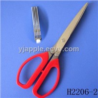 5 blade scissors with ABS handle