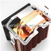 CPU Cooler with HDT Technology Applied in Bottom, Heat Pipes Measures 6 x 2mm, All-platform Sockets