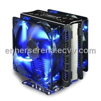 CPU Cooler with PWM/LED Fan, All-platform Sockets, Wiredrawing Aluminum Cover