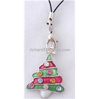 Christmas tree cell phone strap