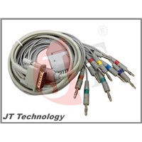 10 leads ECG cable with banana plugs (Philips style)