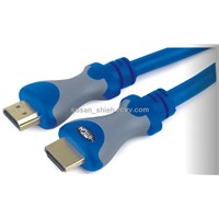 HDMI cable assembly,double color molding,gold plating,resolution up to 1080p