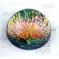 Lively Crystal Paperweight