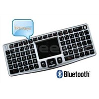 Mini Bluetooth 3.0 Wireless Keyboard with Receiver and DPI Adjustable Touchpad (ZW-51007BT-Silver)