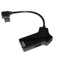 Mini  Hidden USB Cable Design 3 Ports USB 2.0 Hub - (ZW-21006)