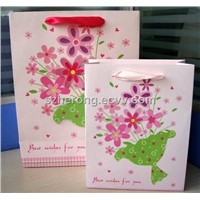 New Arrival Holiday Gift Music Paper Bag with Flower Design