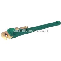 Non sparking heavy duty pipe wrench