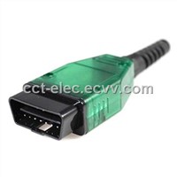Obd2 16p M green transparency Connector