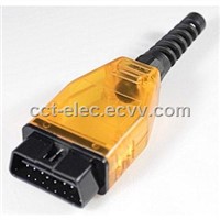 OBD2 16P M Orange Transparency Connector