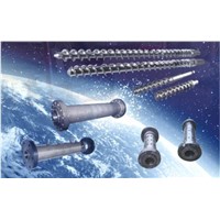 Screw and barrel of rubber extruder