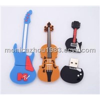 PVC USB Flash Drive, Guitar shape