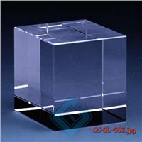 blank crystal cube - CC-BL-002