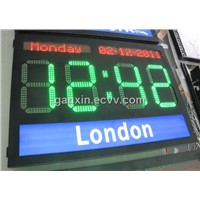 custom large high brightness led world time clock