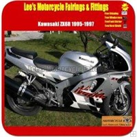 kawasaki Ninja ZX6R 1995-1997 Silver Motorcycle Fairings