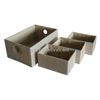 polyester linen handmade storage box