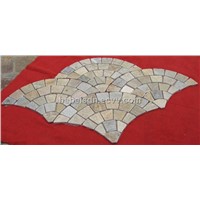 slate fan pattern paving stone / fan meshed flagstone
