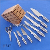 stainless steel knife set with hollow handle