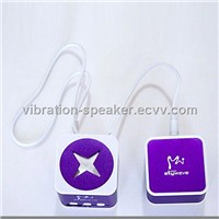 vibrating portable speaker with FM radio and remote control